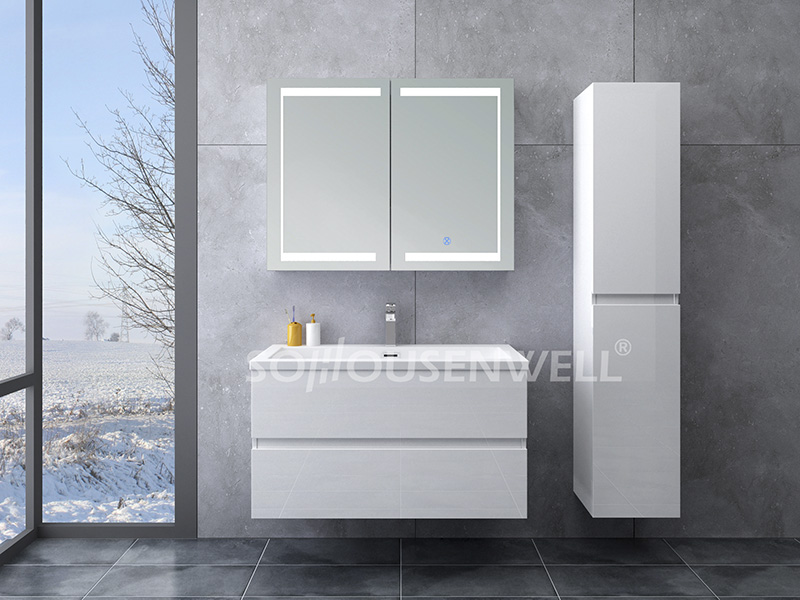 HS-E1915 Housen bathroom washbasin cabinet wall mounted copper free mirror