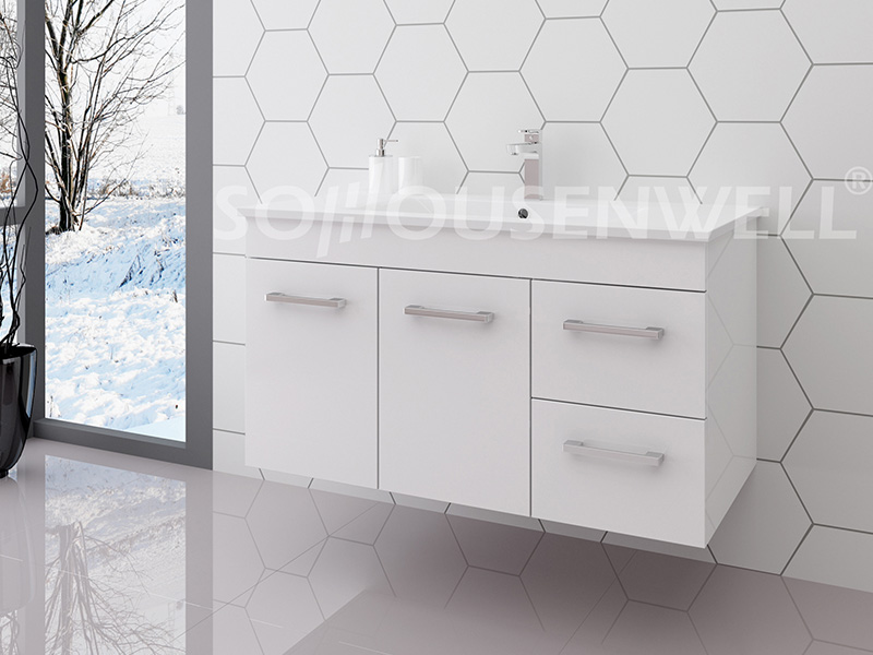 Luc-900 Wooden bathroom vanity white bathroom vanity set bathroom cabinet