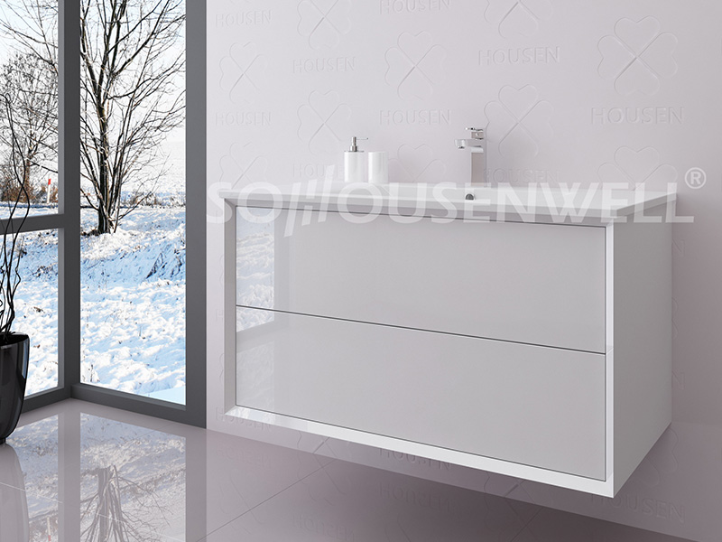 Lud-600 Top popular bathroom vanity wood bathroom cabinet with sink