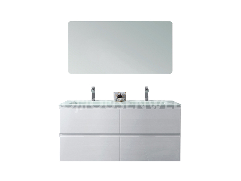 Camille-1200 Space saving wall mounted bathroom cabinet double basin bathroom vanity